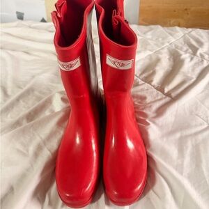 Forever Young Vibrant Red Kids Rain Boots